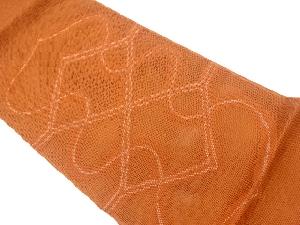 紗紬 抽象模様織り出し袋帯